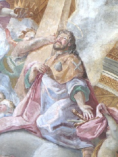 Hl. Jakobus der Ältere (Deckenfresko im Dom in Innsbruck)